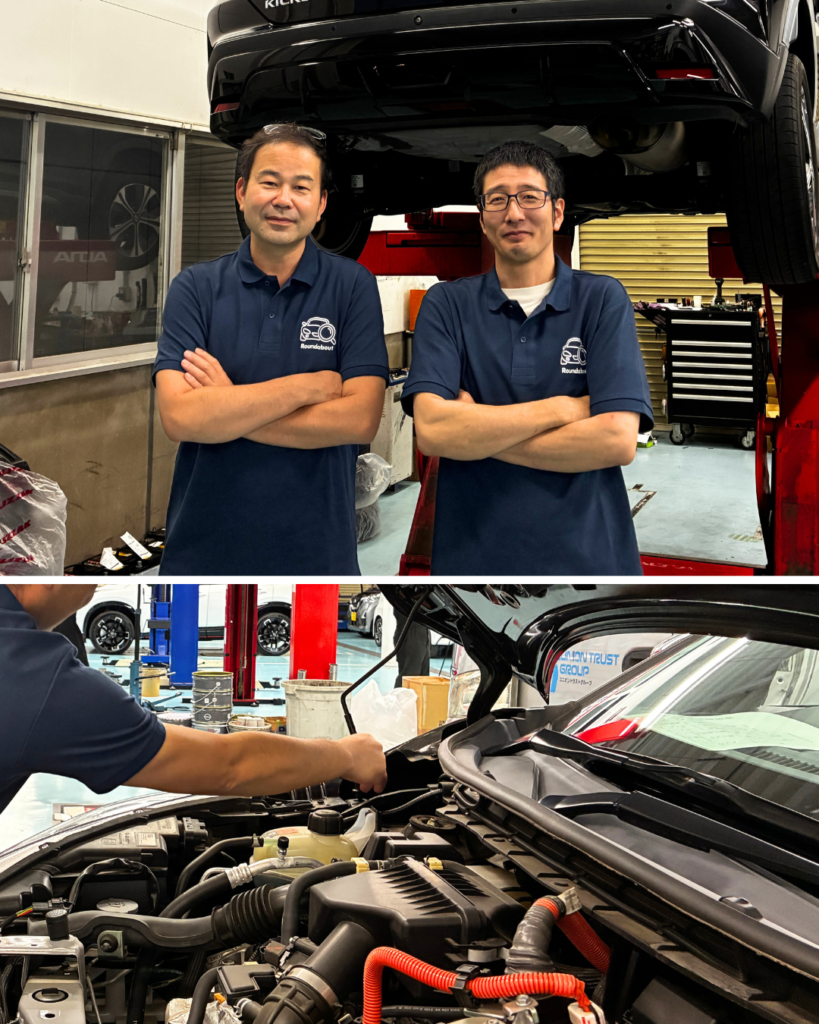 日本での車の整備の様子